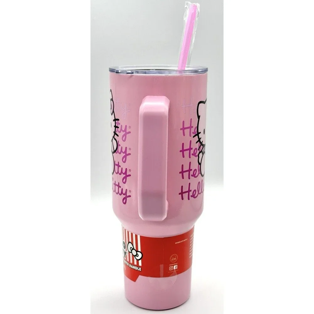 NWT Sanrio Hello Kitty Waving 40oz Pink Lavender Stainless Steel Tumbler Mug